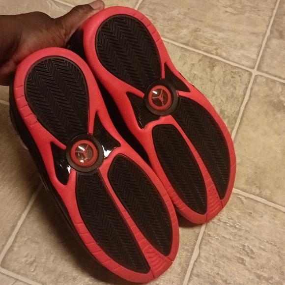 Men's Black and Red Nike Air Jordan Jumpman Team 1 Basketball Sneakers Size 11.5 - Picture 7 of 9